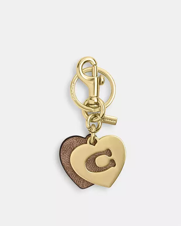 Hearts Key Ring In Signature Canvas | Coach Outlet US