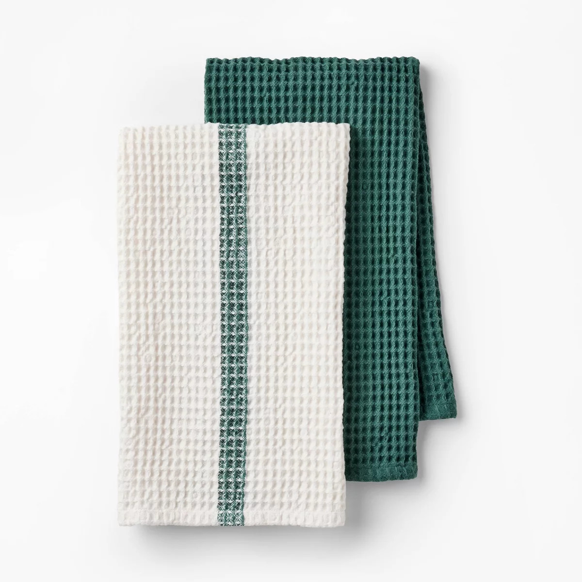2pk Waffle Kitchen Towel Green - Figmint™ | Target
