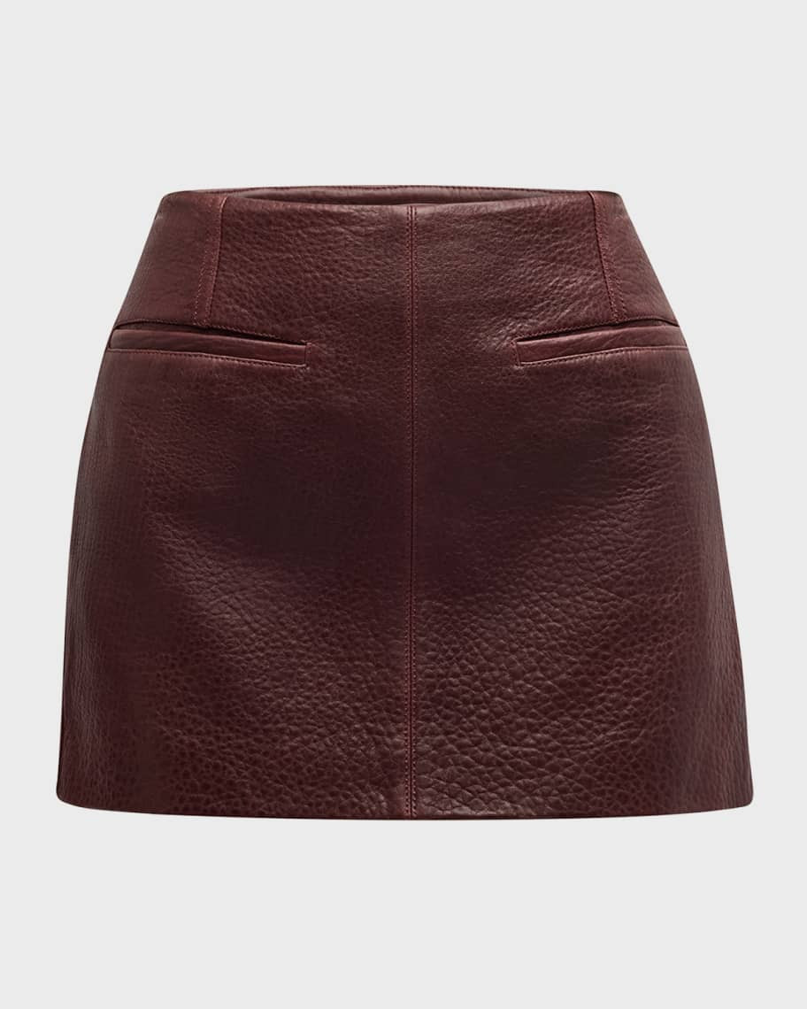 Cowan Leather Mini Skirt | Neiman Marcus