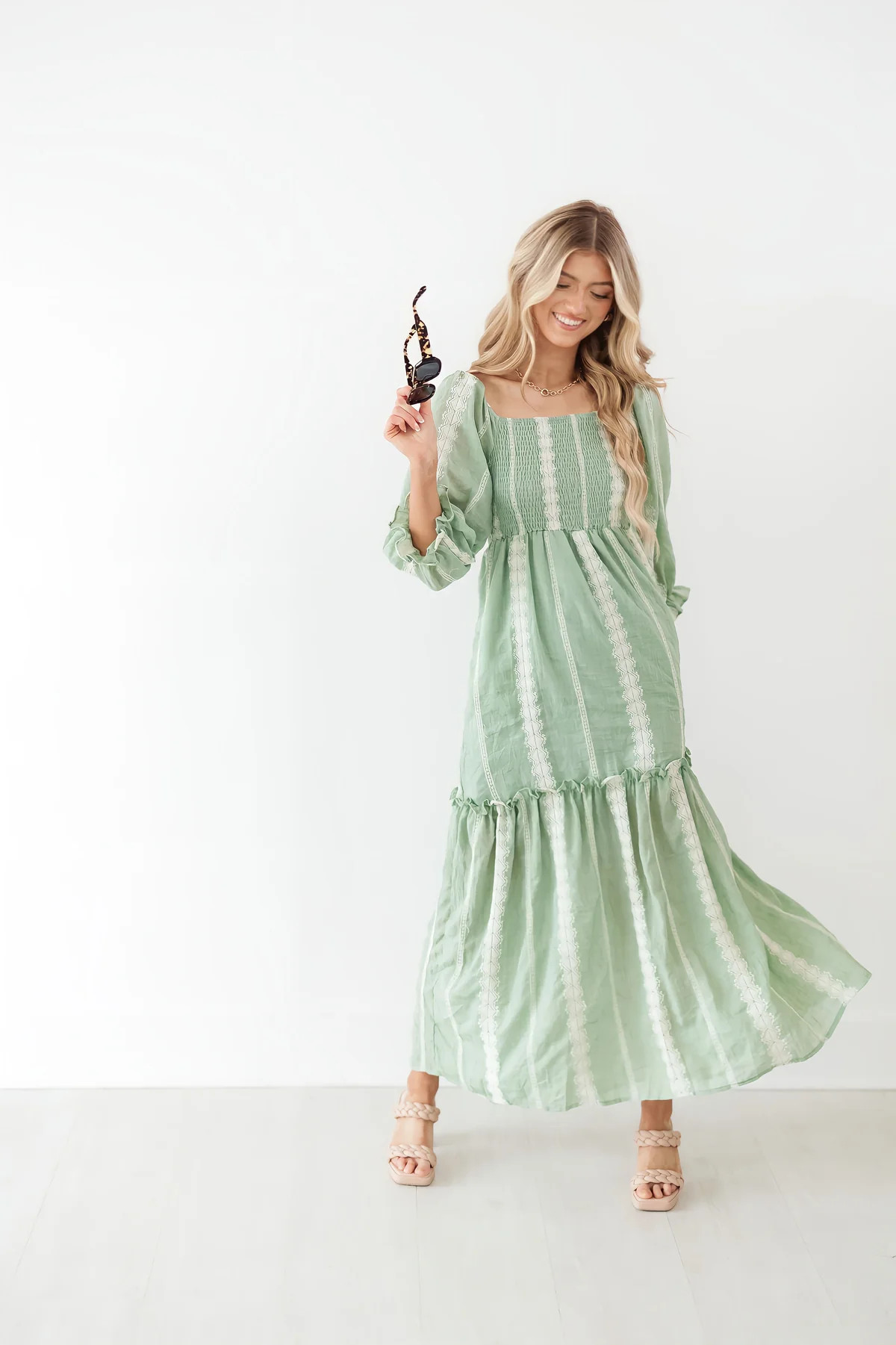 Tropical Tide Dress - Lt. Sage | Landry Kate