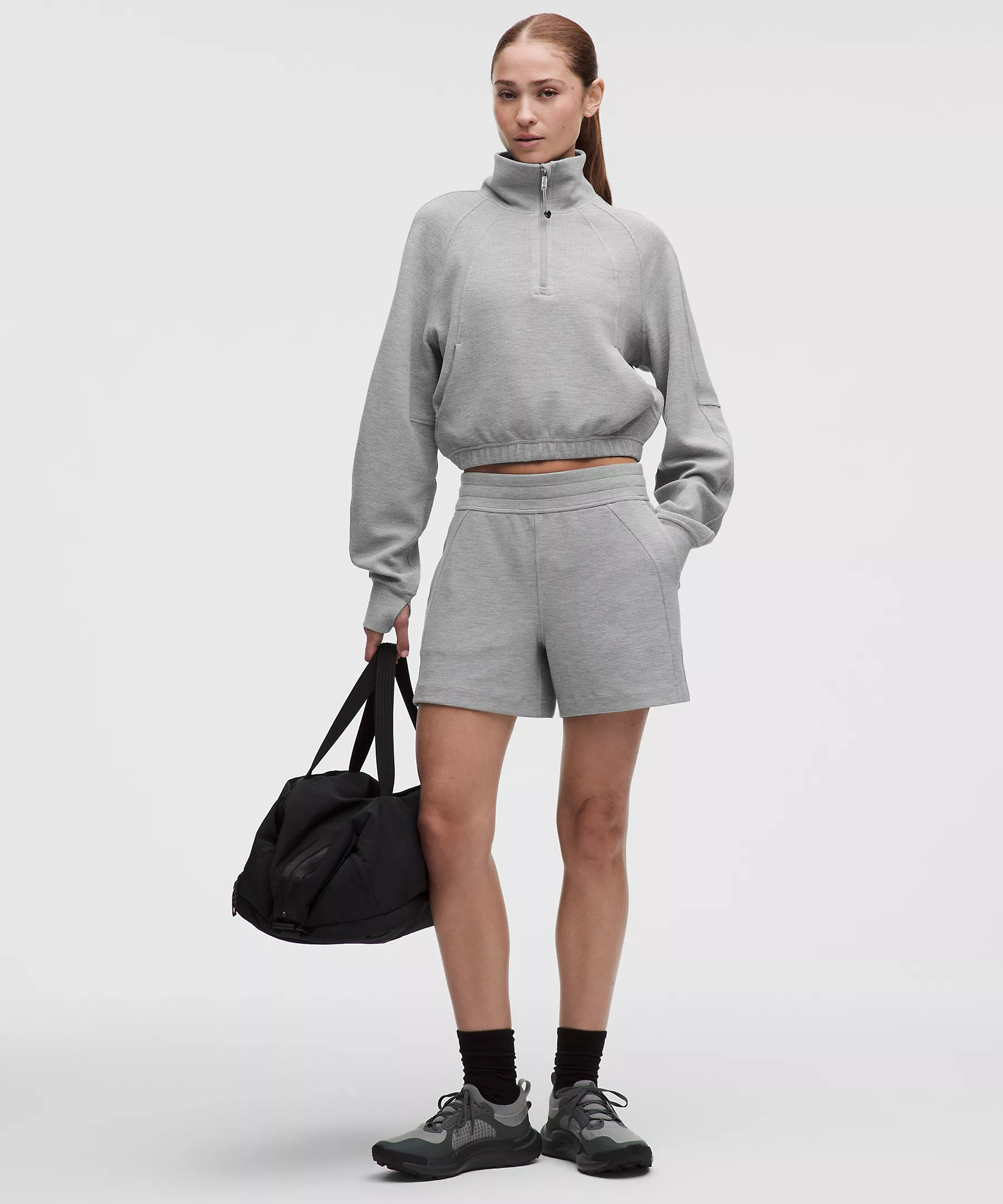 Scuba Cropped Funnel-Neck Half Zip Waffle | Lululemon (US)