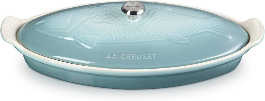Le Creuset Stoneware Heritage Fish Baker, 1.7 qt., Sea Salt | Amazon (US)