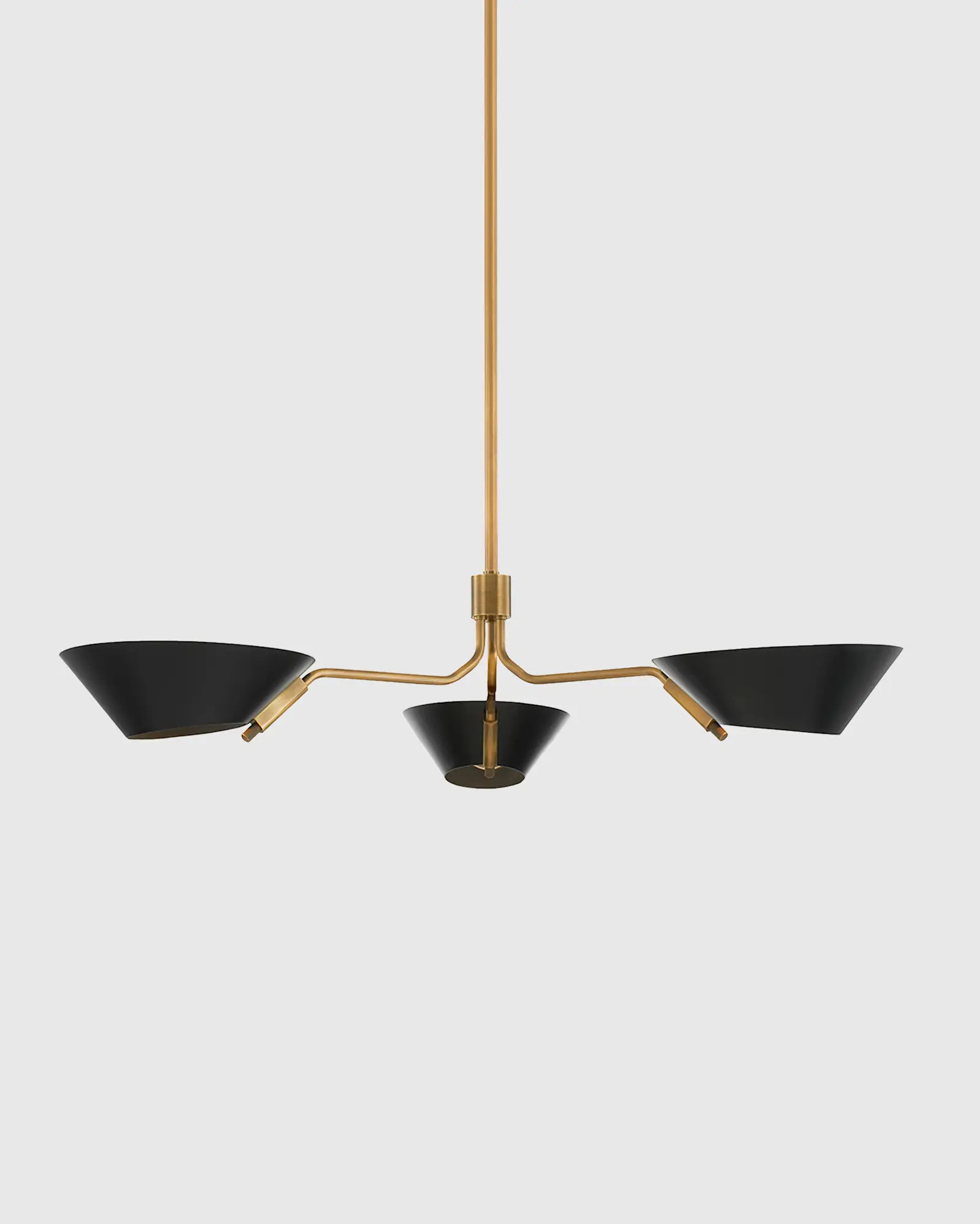 Midcentury Armed Iron Chandelier in Black | Quince
