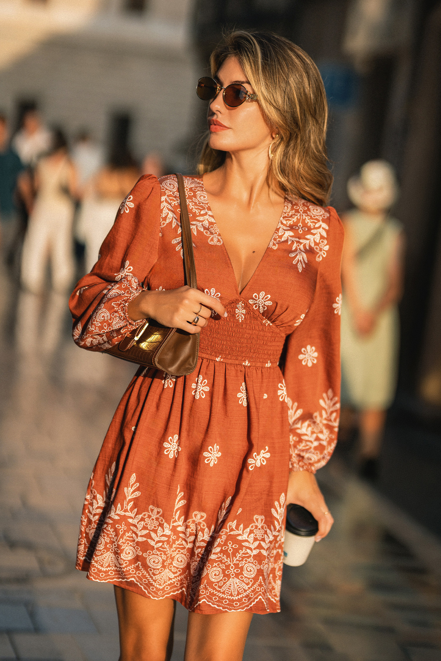 Tiger's Eye Floral Mini Dress | Cupshe US