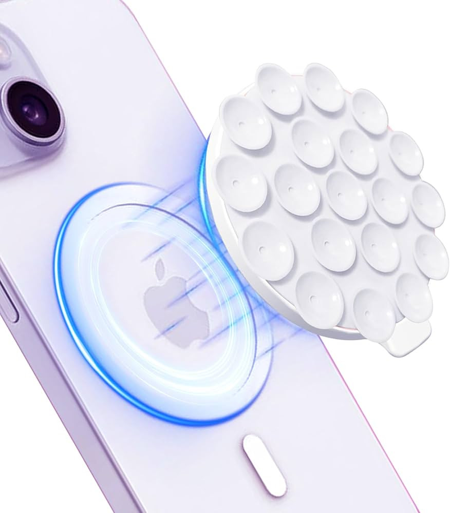 AZXYI Silicone Suction Cup Phone Mount, Magnetic Silicone Suction Phone Case Stand, Hands Free Mi... | Amazon (US)