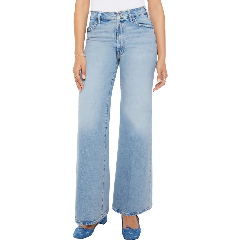MOTHER Lil Hustler Roller Sneak Wide Leg Jeans in I Confess at Nordstrom, Size 27 | Nordstrom