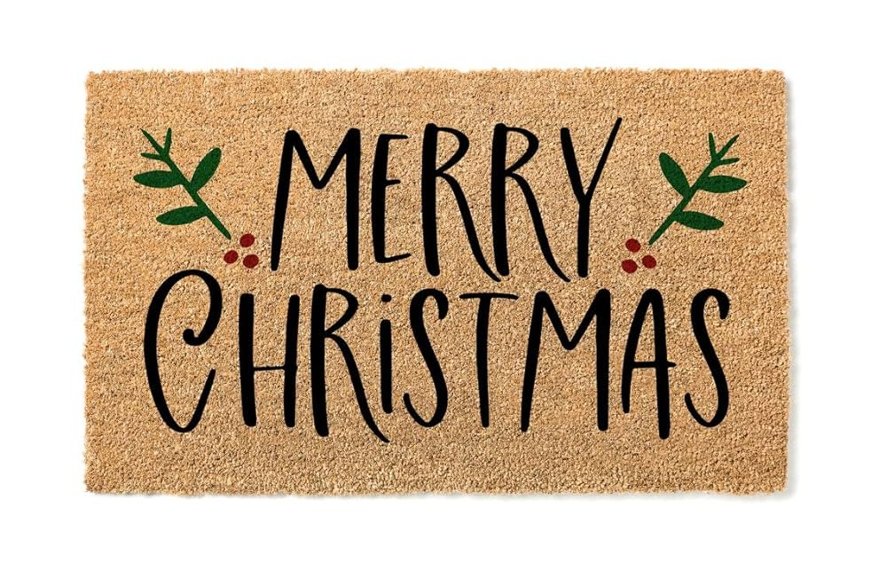 Merry Christmas Door Mat - Premium Quality 100% Coconut Coir - Thick Durable Made in USA - Holida... | Amazon (US)