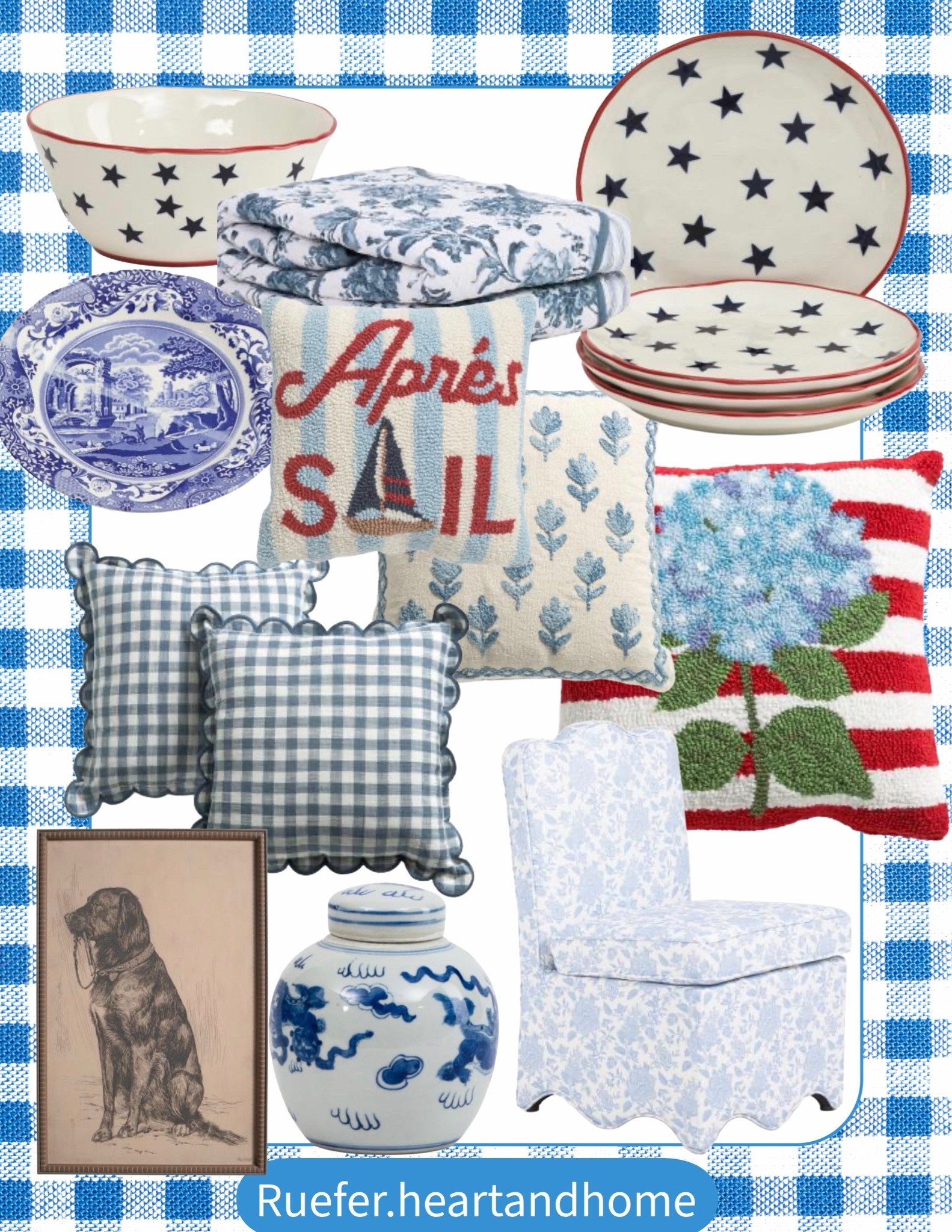 New home decor from TJ Maxx… framed dog art print, Americana decor, summer pillow, outdoor Sunbrella pillow and cushion, accent chair, ginger jar, chinoiserie planters, gingham pillows, star bowls, star plates, hydrangea pillow, needlepoint pillows, summer decor

#LTKSaleAlert #LTKSeasonal #LTKHome