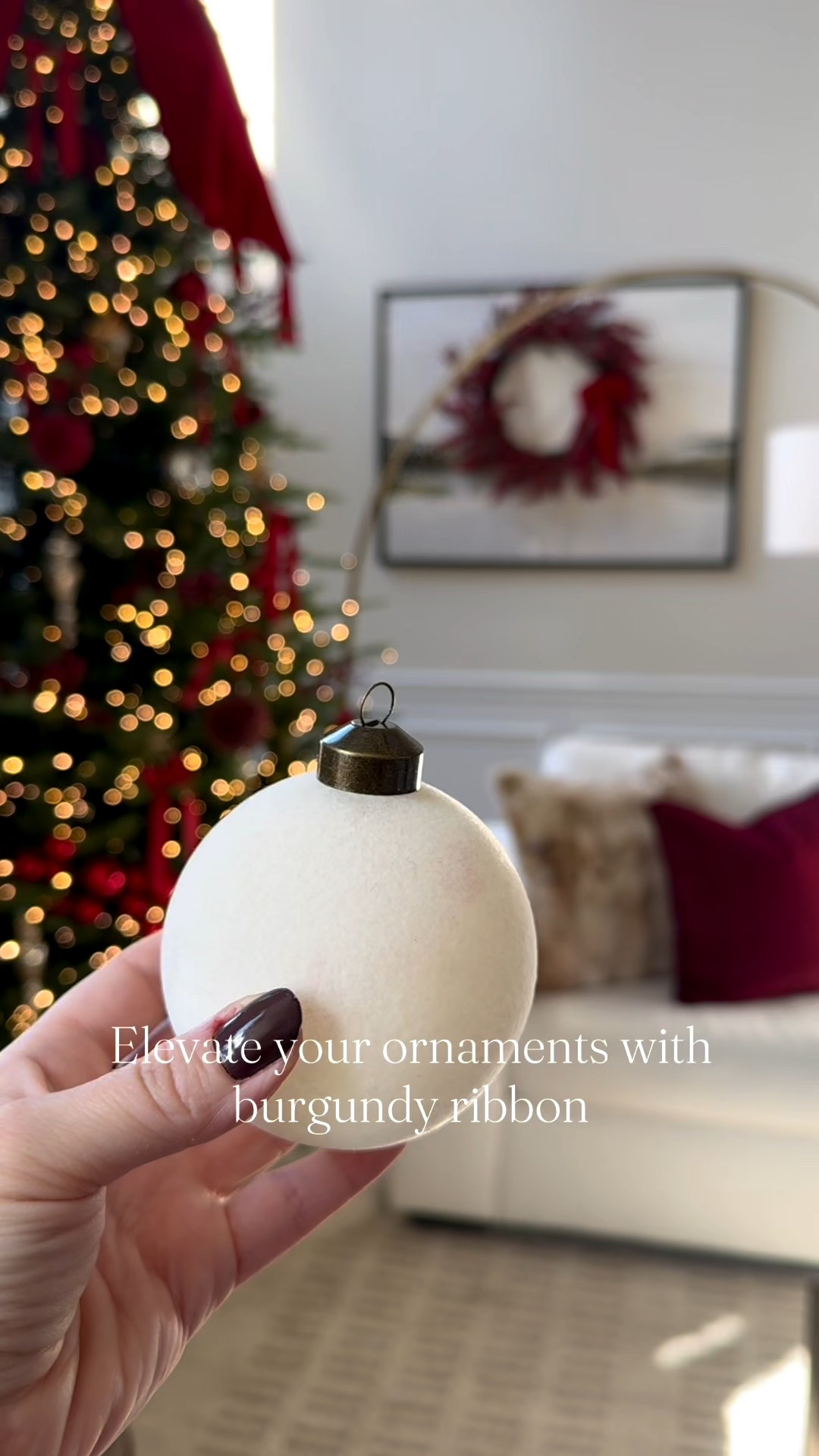 Elevate your ornaments with ribbon! It adds so much charm to every ornament! 

I am using a satin burgundy ribbon here and it’s the easiest to use and make a bow. 

Christmas, bow, ornaments, ribbon, Christmas decor, home decor, Holiday home, Holiday inspo, Amazon finds, Amazon Christmas, 

#LTKHome #LTKFindsUnder100 #LTKHoliday