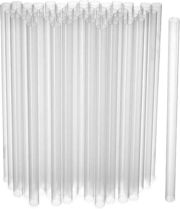 Clear Jumbo Smoothie Straws, Clear Disposable Wide-mouthed Large Milkshake Straws 9'' Inches High... | Amazon (US)