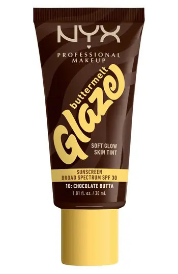 NYX PROFESSIONAL MAKEUP Buttermelt Glaze Soft Glow Skin Tint SPF 30 in Chocolate Butta at Nordstrom Rack | Nordstrom Rack