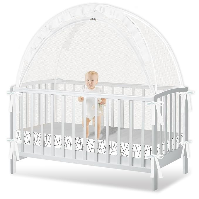 Crib Tent to Keep Baby from Climbing Out - Crib Net to Keep Baby in - Pop Up Breathable Cribs Cov... | Amazon (US)