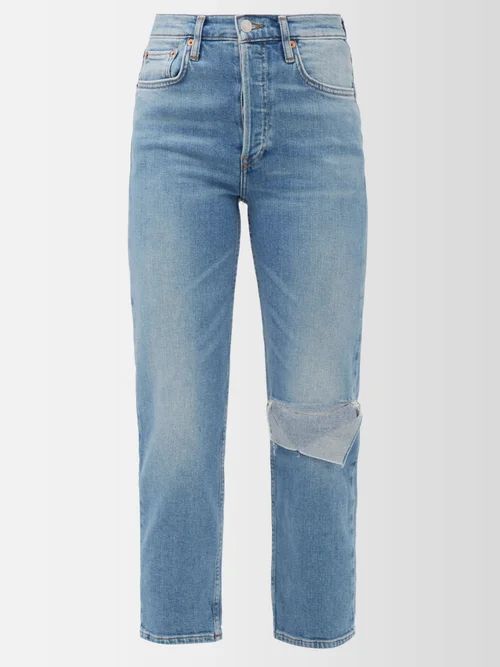 Re/Done - 70s Stove Pipe High-rise Straight-leg Jeans - Womens - Blue | Matches (US)