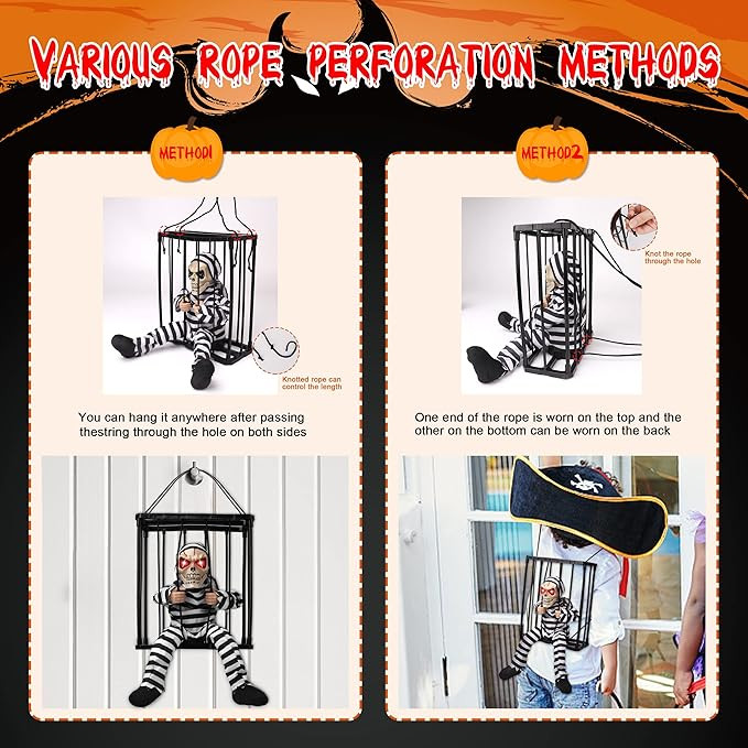 Scary Talking Prisoner Halloween Decorations Indoor Animatronics Pranks, Home Halloween Decor Pro... | Amazon (US)