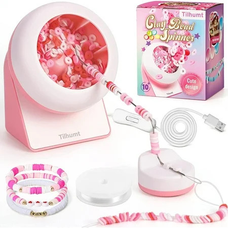 Clay Bead Spinner, Electric Bead Spinner for Jewelry Making, Bead Bowl for Clay Beads with Needle and Thread, Making Waist Beads, Bracelets or Necklaces(Patent Protection) | Walmart (US)