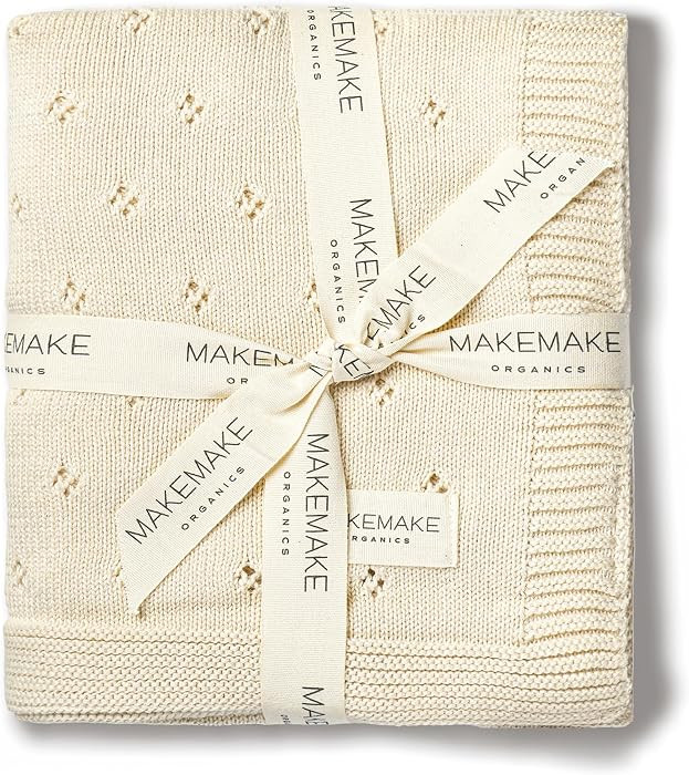 Organic Baby Blanket GOTS Certified Organic Cotton Baby Blanket Newborn Pointelle Knit Blanket Br... | Amazon (US)
