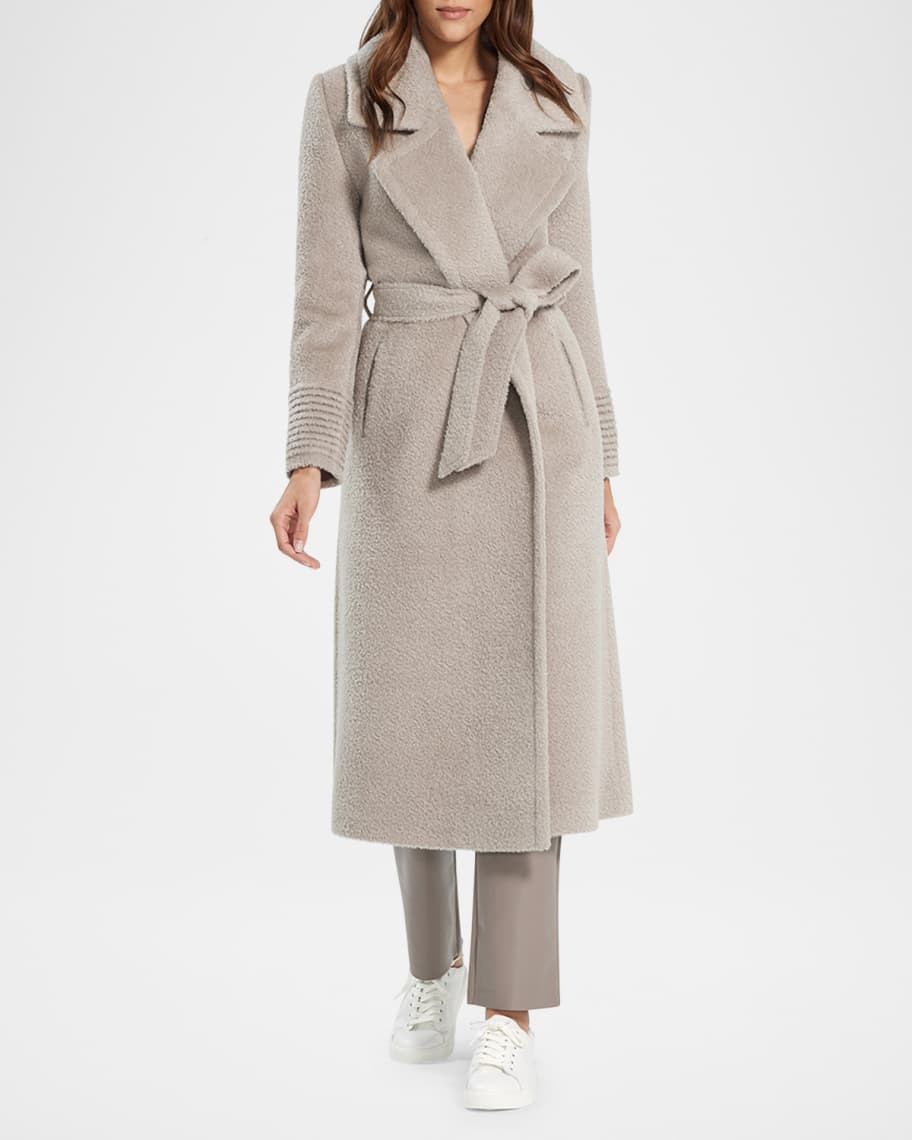 Sentaler Boucle Alpaca Wrap Coat | Neiman Marcus