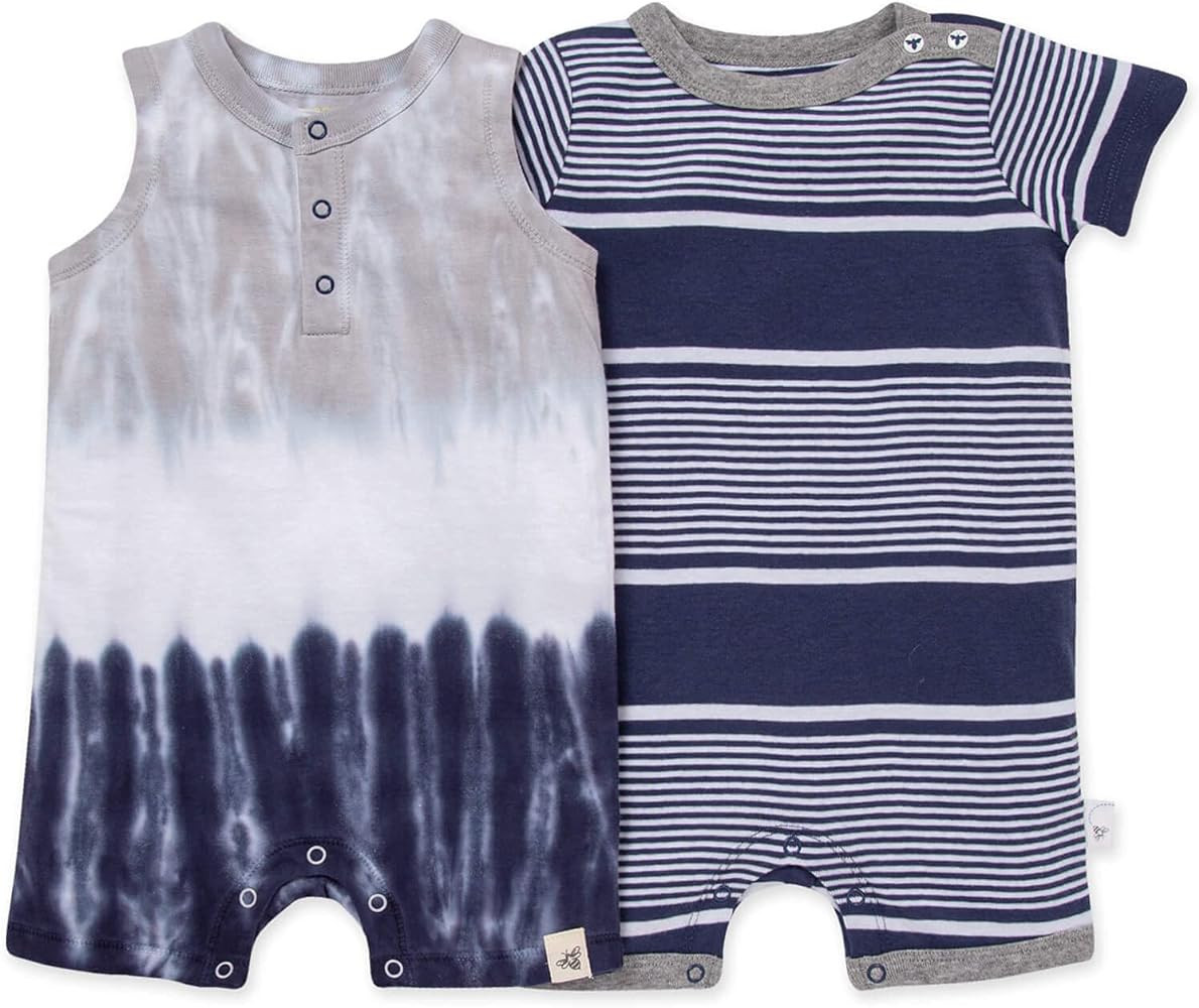 Burt's Bees Baby Baby Boys Short Sleeve Rompers, 100% Organic Cotton One-piece Coverall and Layet... | Amazon (US)