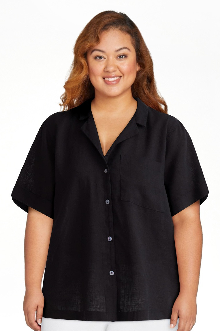 Time and Tru Women’s Cropped Camp Shirt, Sizes XS-XXXL | Walmart (US)