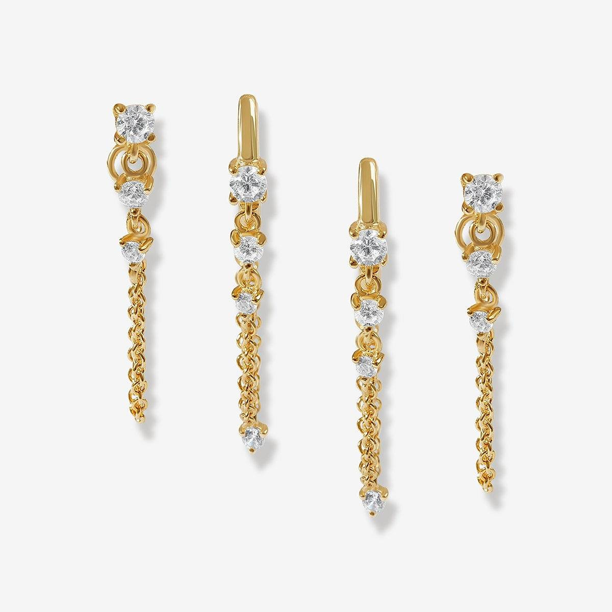 Jenneth chain earring set | Adornmonde