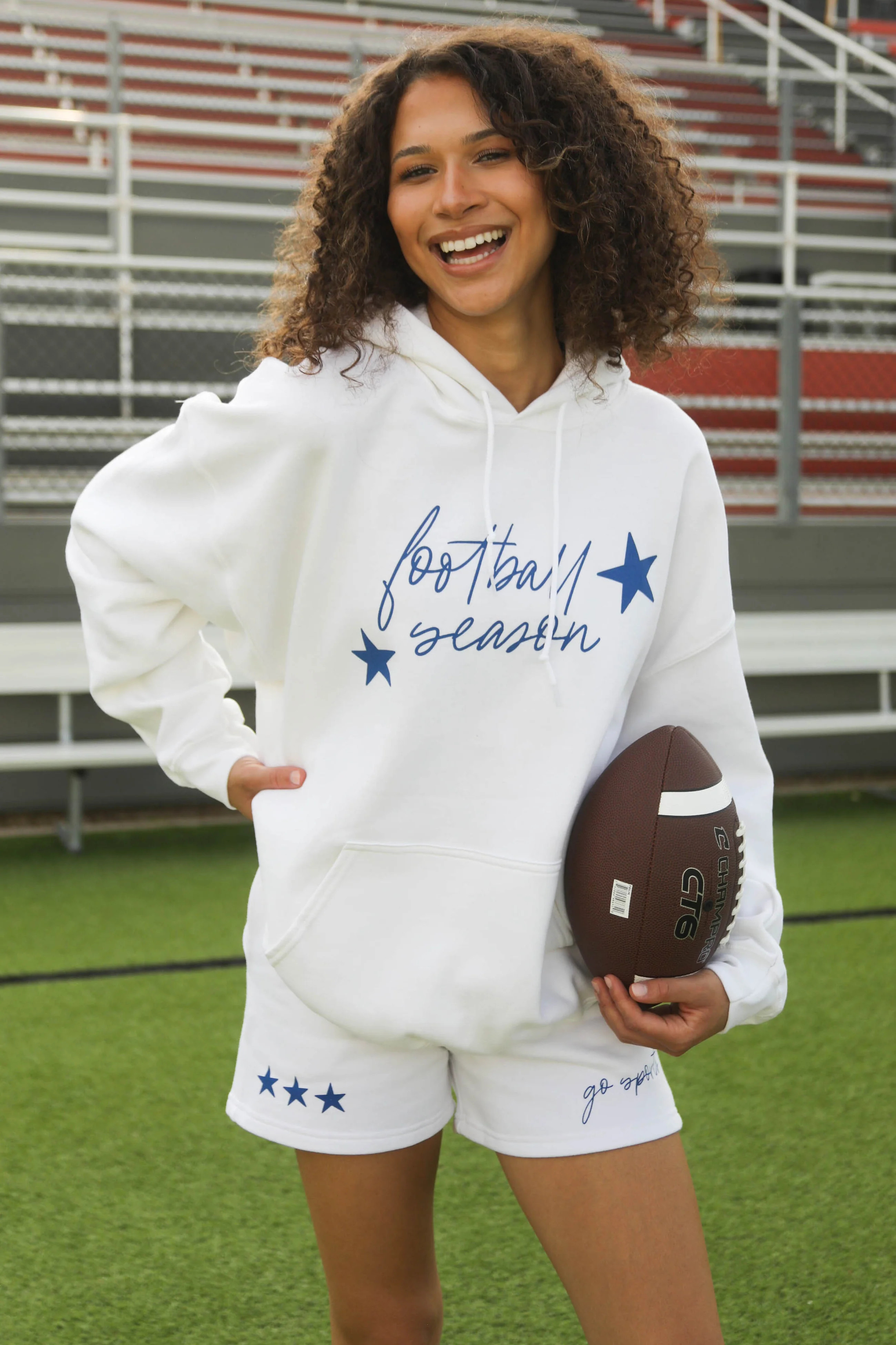 charlie southern: football season hoodie - blue | RIFFRAFF