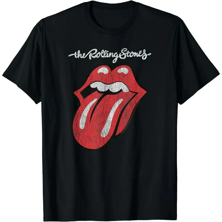 Rolling Stones Official Script Tongue Pure cotton T-Shirt - Walmart.com | Walmart (US)