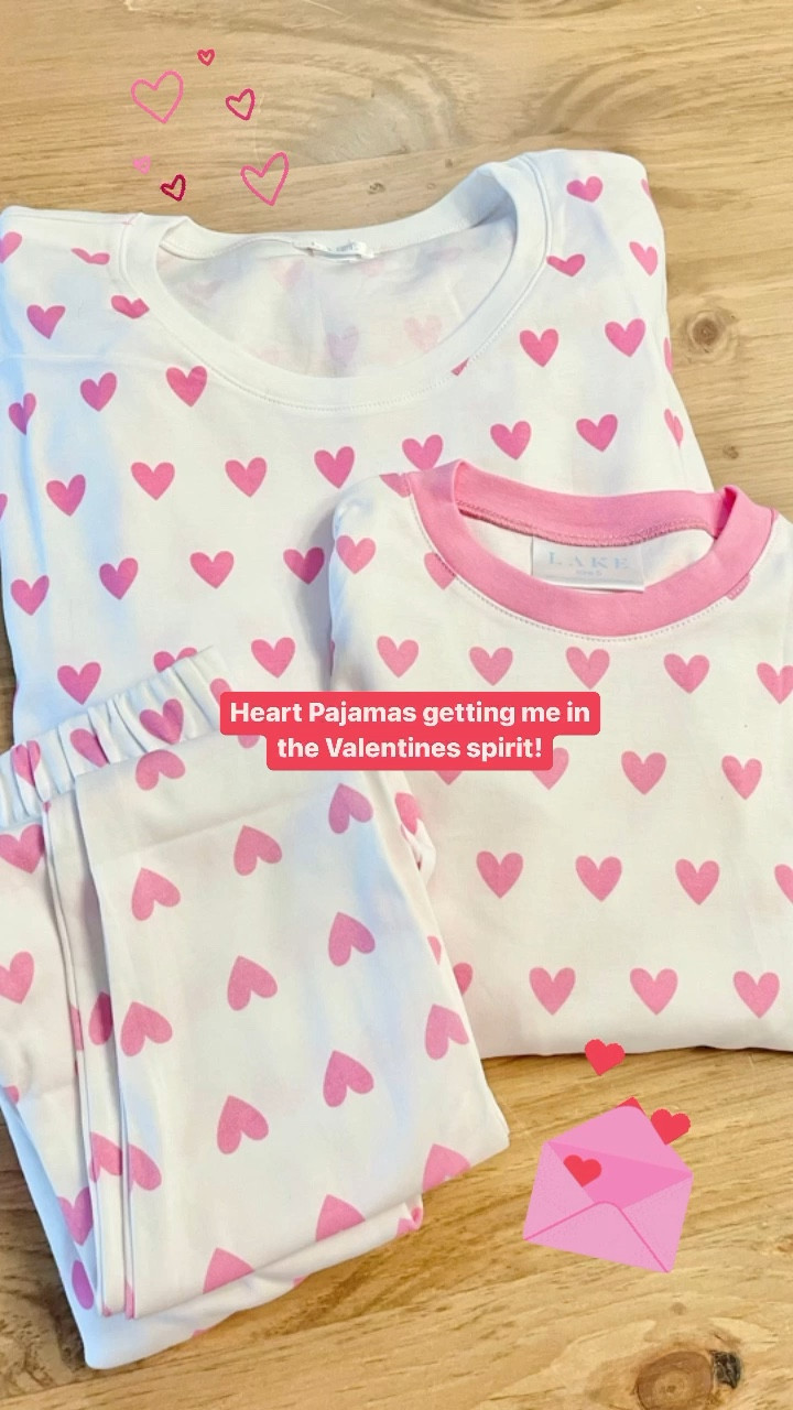 Pink heart pajamas for valentines! Matching mommy and daughter valentines pajamas. 

#LTKSeasonal #LTKfamily #LTKkids