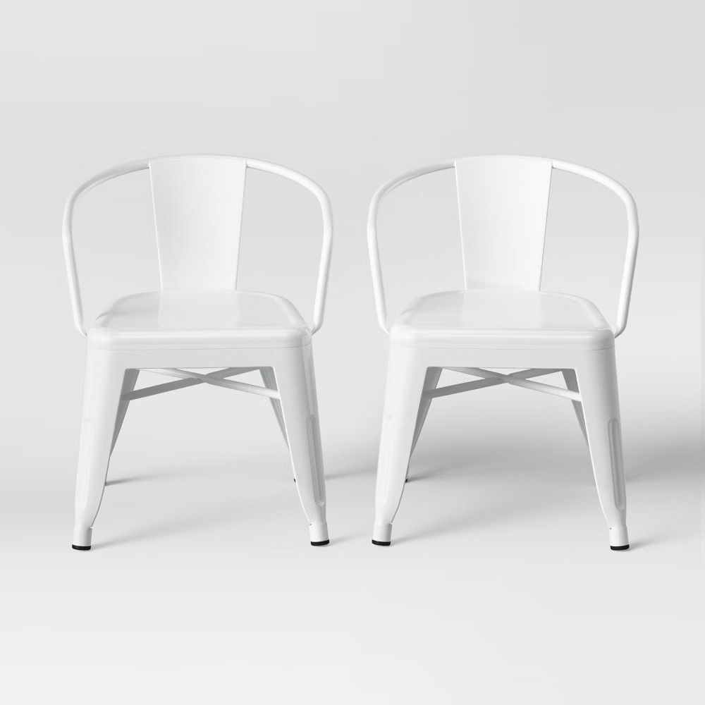 Set of 2 Kids Industrial Activity Chair White - Pillowfort | Target