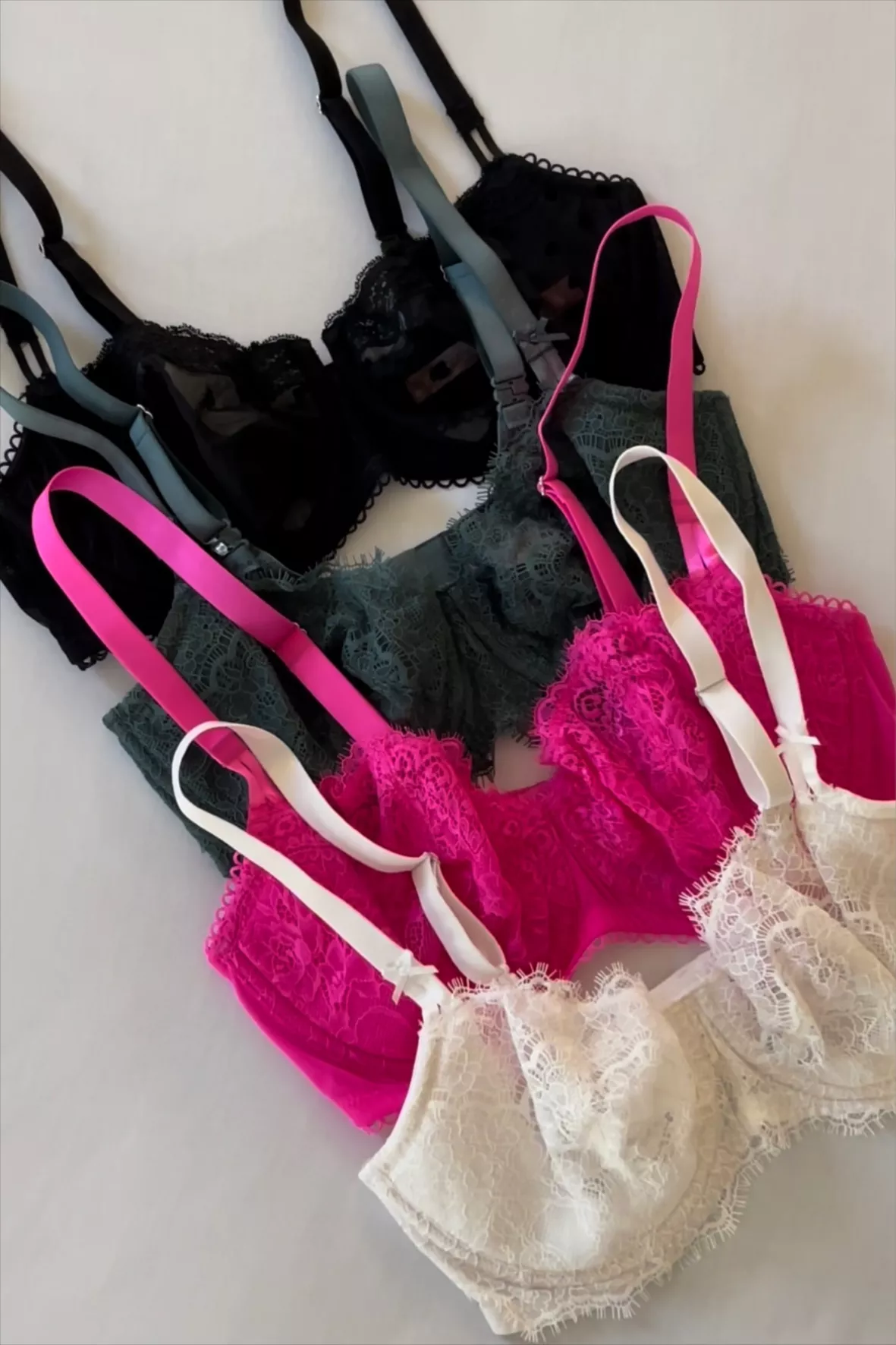 DOBREVA Women's Sexy Lace Bra Underwire Balconette Unlined Demi