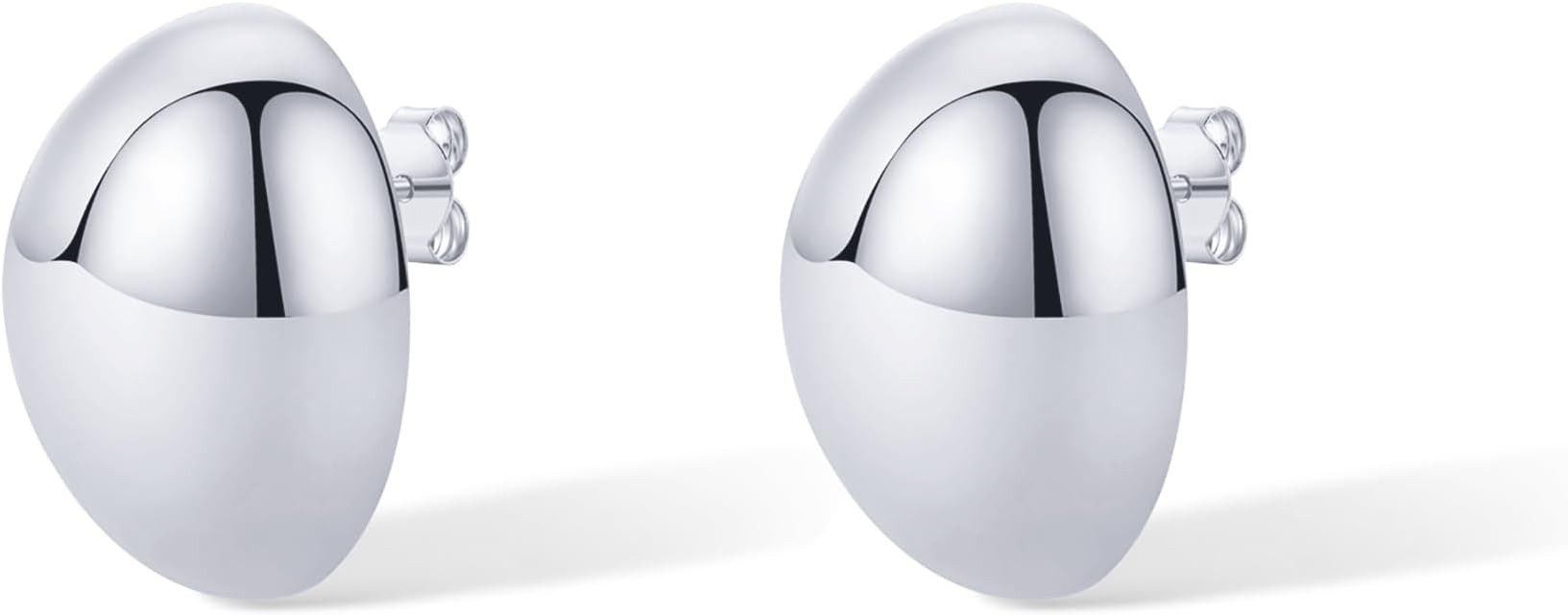 PAVOI 14K Gold Plated Vintage Dome Retro Rounded Button Half Ball Stud Earrings for Women | Gold ... | Amazon (US)