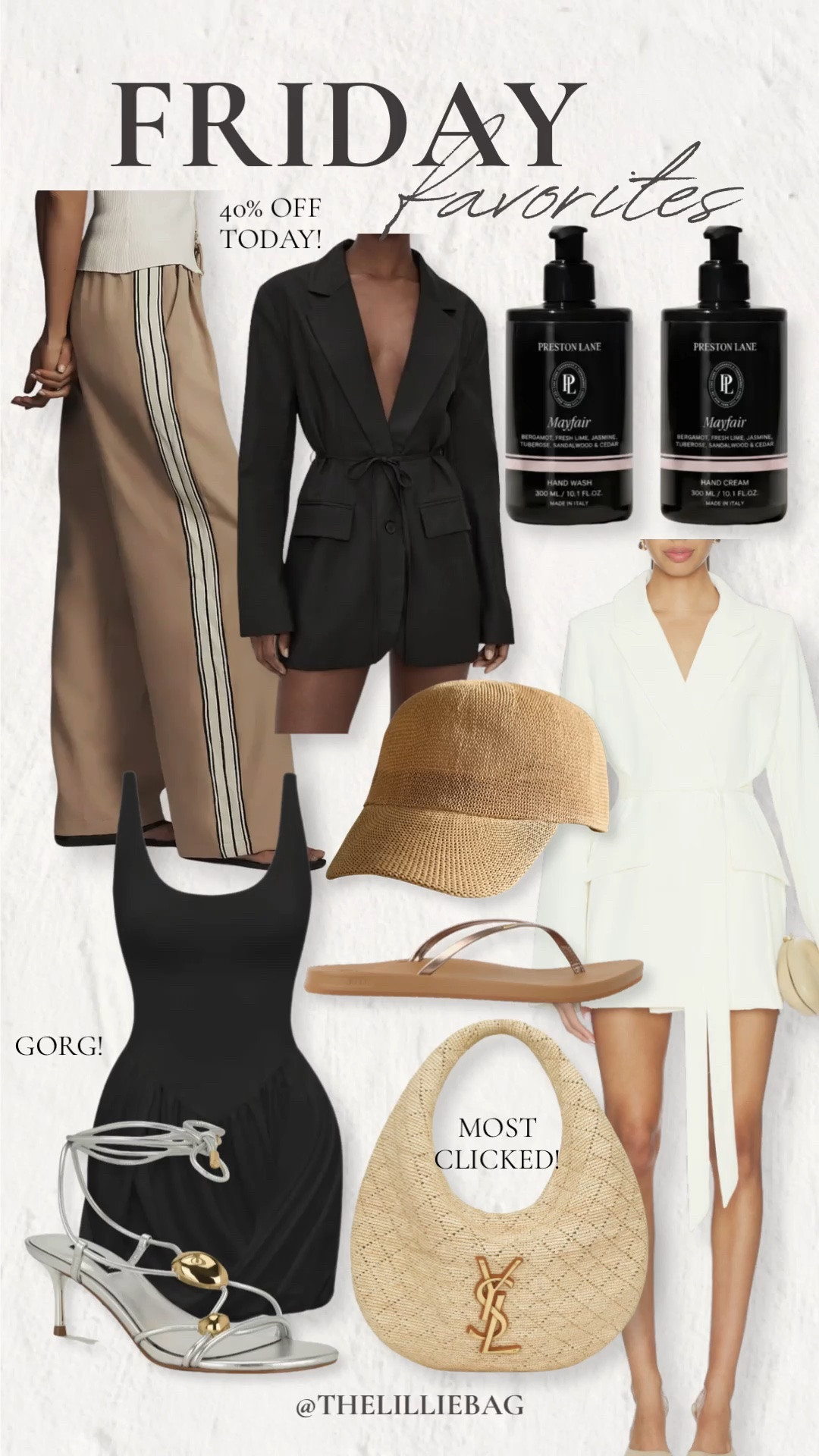 Friday Favorites Part 2 🤍✨

So many good finds this week 🙌🏼 my favorite track pants are 40% off today (rare!!) and fully stocked in all colors + sizes 👏🏼

Also sharing neutrals, dresses, blazer dresses, business casual looks, sandals, luxe-for-less finds, and a few great gift ideas ✨ everything is linked on my LTK!

friday favorites, track pants, business casual, blazer dress, neutral outfits, luxe for less, designer style, gift ideas, spring outfits 2026

#LTKSaleAlert #LTKSeasonal