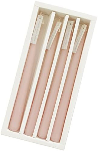 4 PCS Romantic Rose Scent Pink Color Scented Taper Candles Smokeless Candle Long Candles Wax Colo... | Amazon (US)