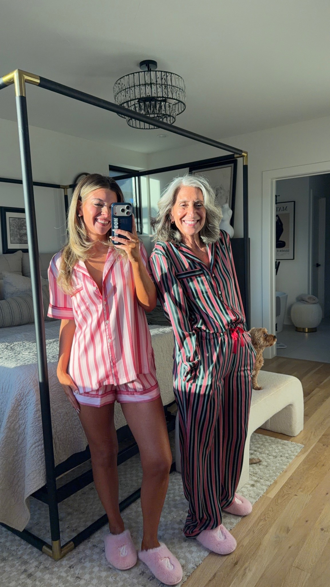 Black Friday came early for Victoria's Secret 30% off sitewide. Pink pinstripe short set and red and green pinstripe pant set

Use code: emerson40

I'm wearing my usual smalls
Mom wears a medium
We both got longs in the pants

Holiday Pjs
Christmas sleepwear
Gift guide
Fuzzy slippers
Nighty
Loungewear
Sleepwear#LTKCyberWeek

#LTKHoliday #LTKGiftGuide