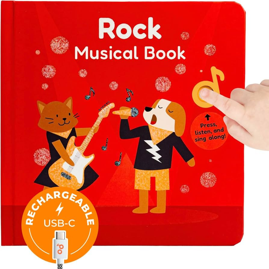 Cali's Books Rock Music Books for Toddlers 1-3 - Singing Button Sound Board Book for 2 Year Old C... | Amazon (US)
