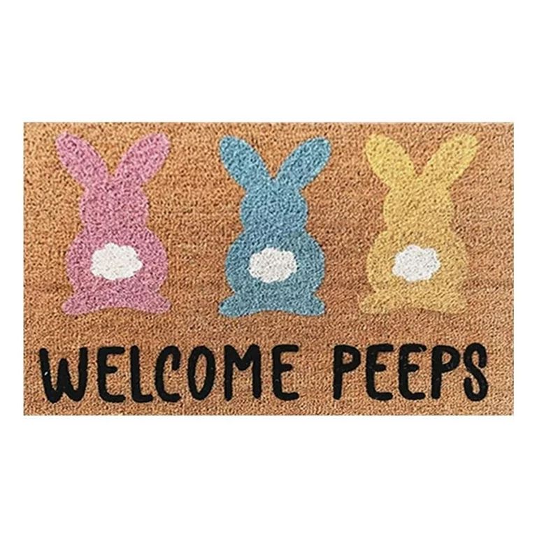 Easter Door Mat | 23.6*15.7inch Easter Bunny Peeps Non Slip Spring Farmhouse Doormat | Indoor Ent... | Walmart (US)