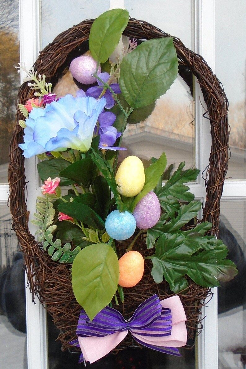 Easter | Easter Wreath | Easter Decor | Easter Basket| Easter Door Hanger | Front Door Wreath | E... | Etsy (US)