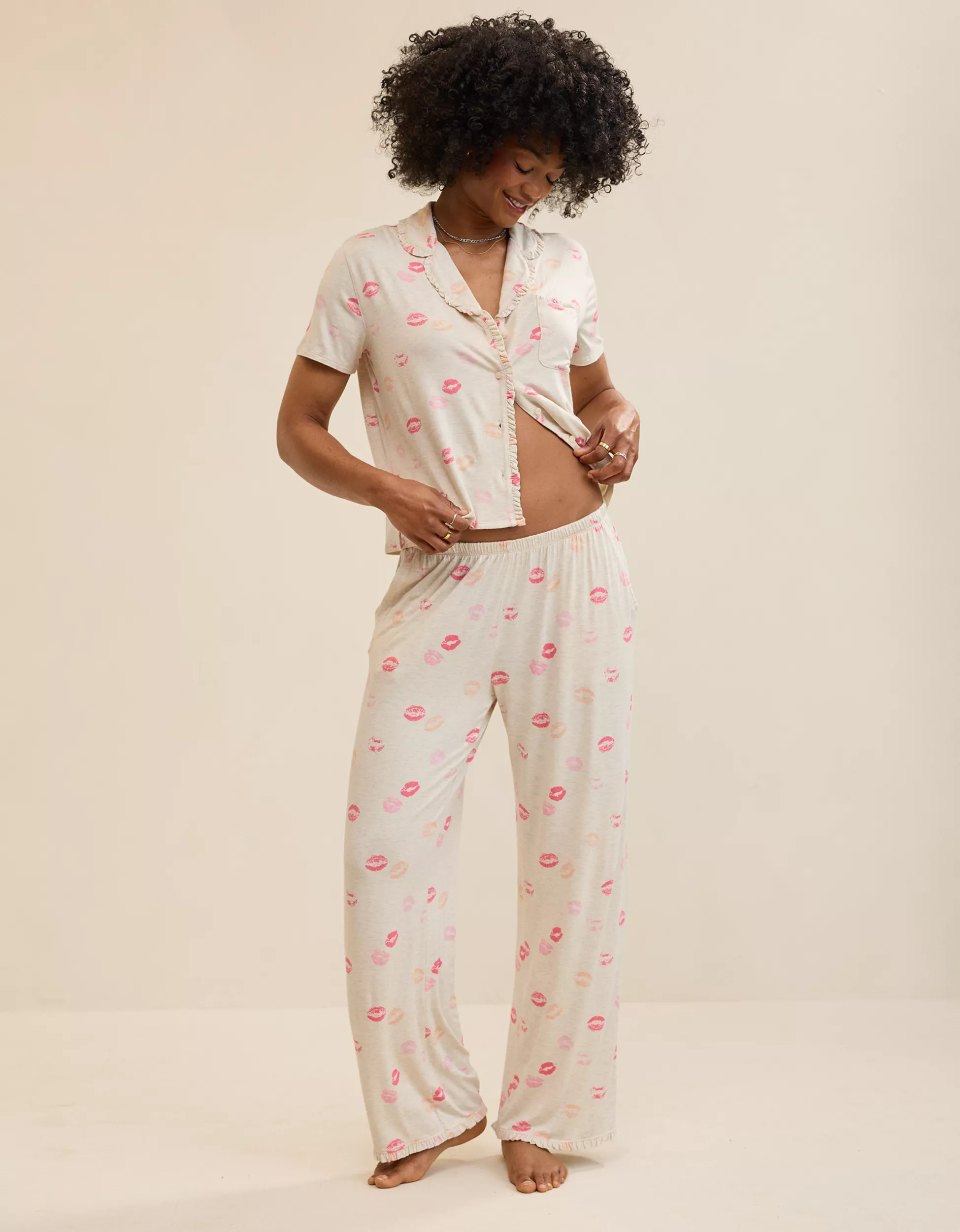 Aerie Real Soft® Ruffle Trouser PJ Pant | Aerie