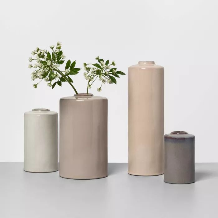 10" Ceramic Vase Taupe - Hearth & Hand™ with Magnolia | Target