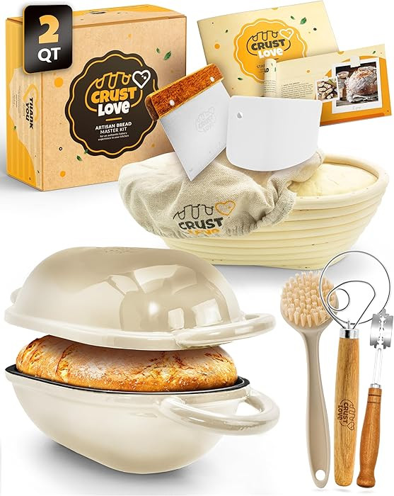 CRUSTLOVE Loaf Pan for Bread Baking - incl. Sourdough Bread-Baking Supplies like Banneton Bread-P... | Amazon (US)