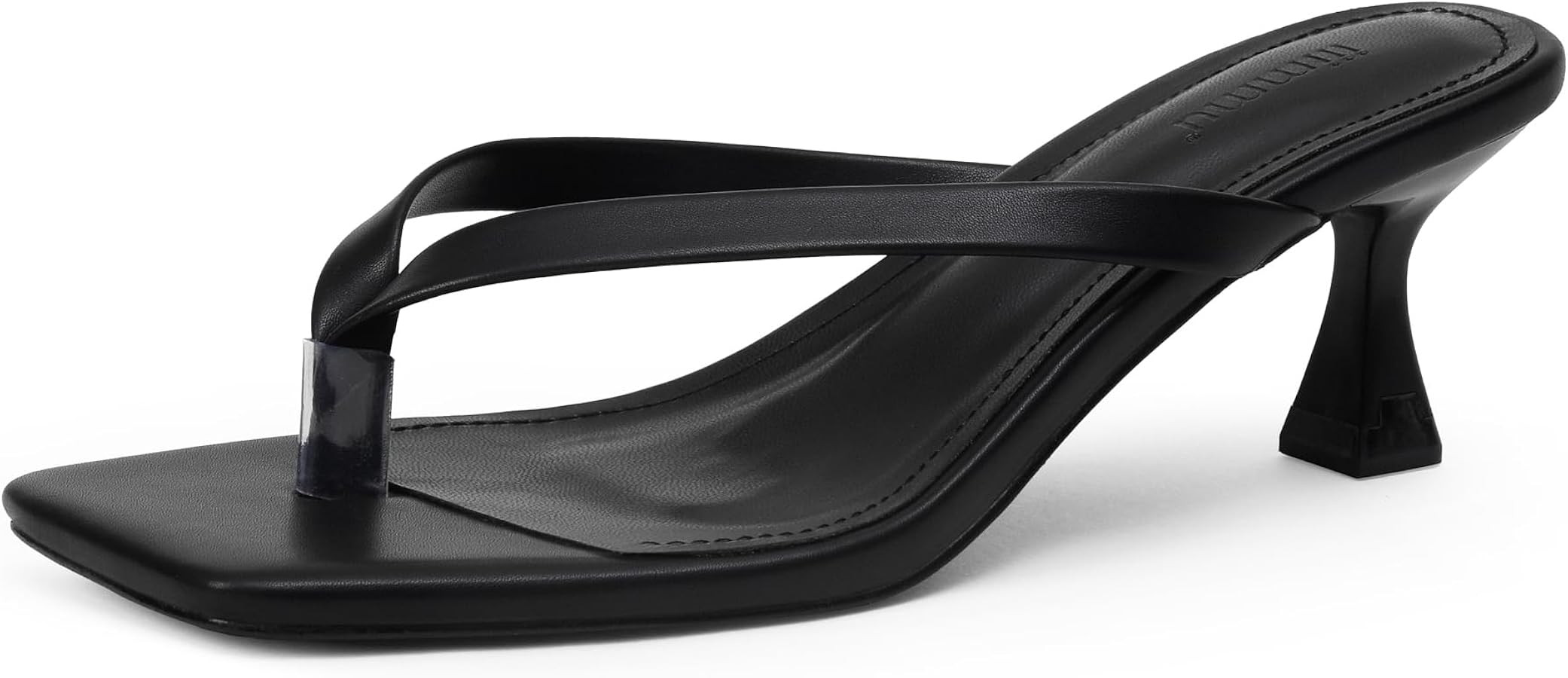iiimmu Kitten Heels Flip Flops Heeled Thong Sandals for Women Square Open Toe with 2 Inch Low Hee... | Amazon (US)