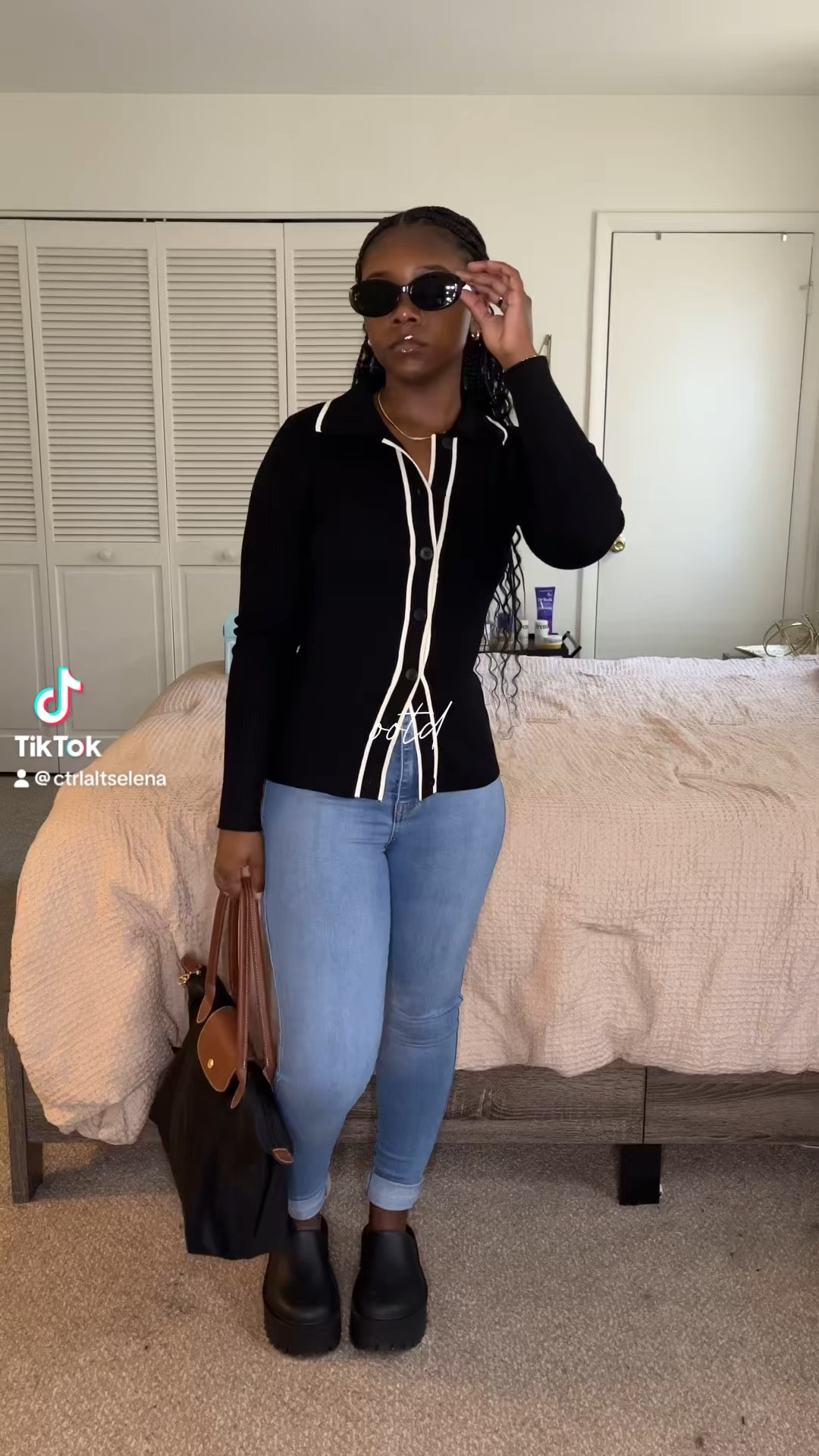 Work OOTD🖤 

Top is size Small
Jeans are size 5 from Fashion Nova! 

#LTKFindsUnder100 #LTKStyleTip #LTKFindsUnder50