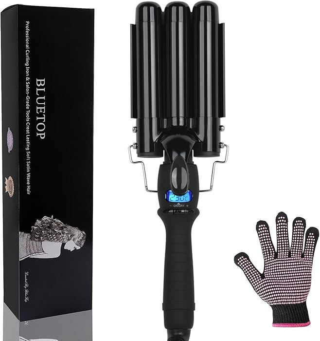 Three Barrel Curling Iron Professional Hair Waver, Ceramic Hair Curler Adjustable Temp Triple Bar... | Amazon (CA)