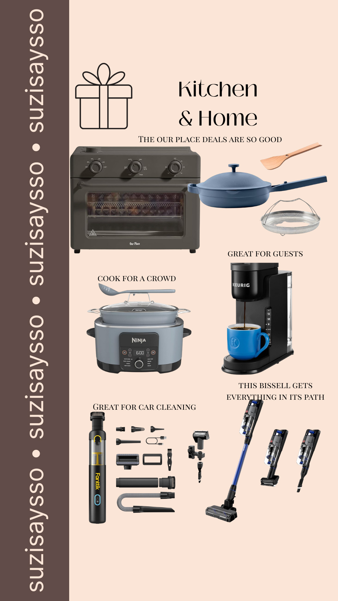 Kitchen & Home — all Amazon + all on Black Friday deal 🤍
From the cult-favorite Our Place pieces (the deals are truly DEALING) to the Ninja that feeds a crowd, the little Keurig that saves the day for guests, and the Bissell that basically vacuums your soul clean — these are the home gifts that actually get used. Linking them all in the app so you can snag the steals while they last! 🎁✨ 

 #LTKCyberWeek #LTKGiftGuide #LTKfoodie