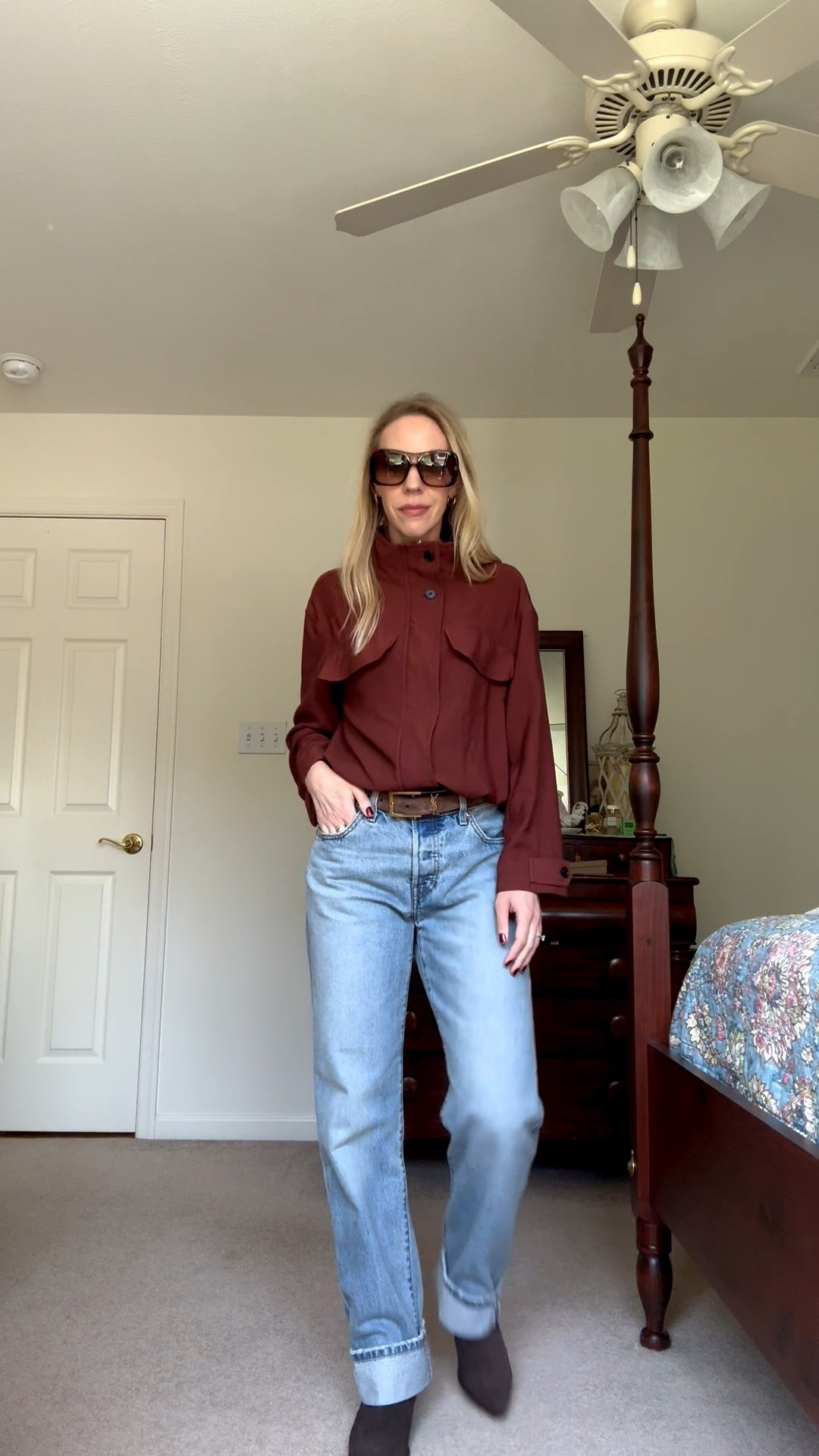 Funnel neck jacket fall outfit - this one is such a gorgeous fall color and under $50

#LTKSaleAlert #LTKSeasonal #LTKOver40
