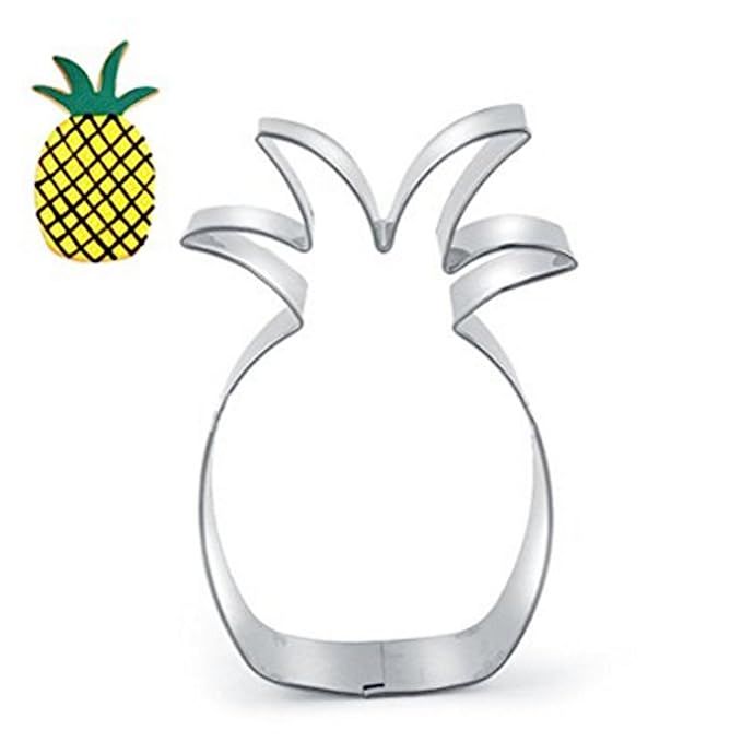 ZJWEI Pineapple Cookie and Fondant Cutter Stainless Steel Biscuit Mousse cake Molds | Amazon (US)