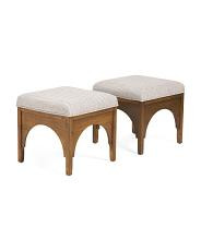 set of 2 15x17.5x15 herringbone luca ottoman set | TJ Maxx
