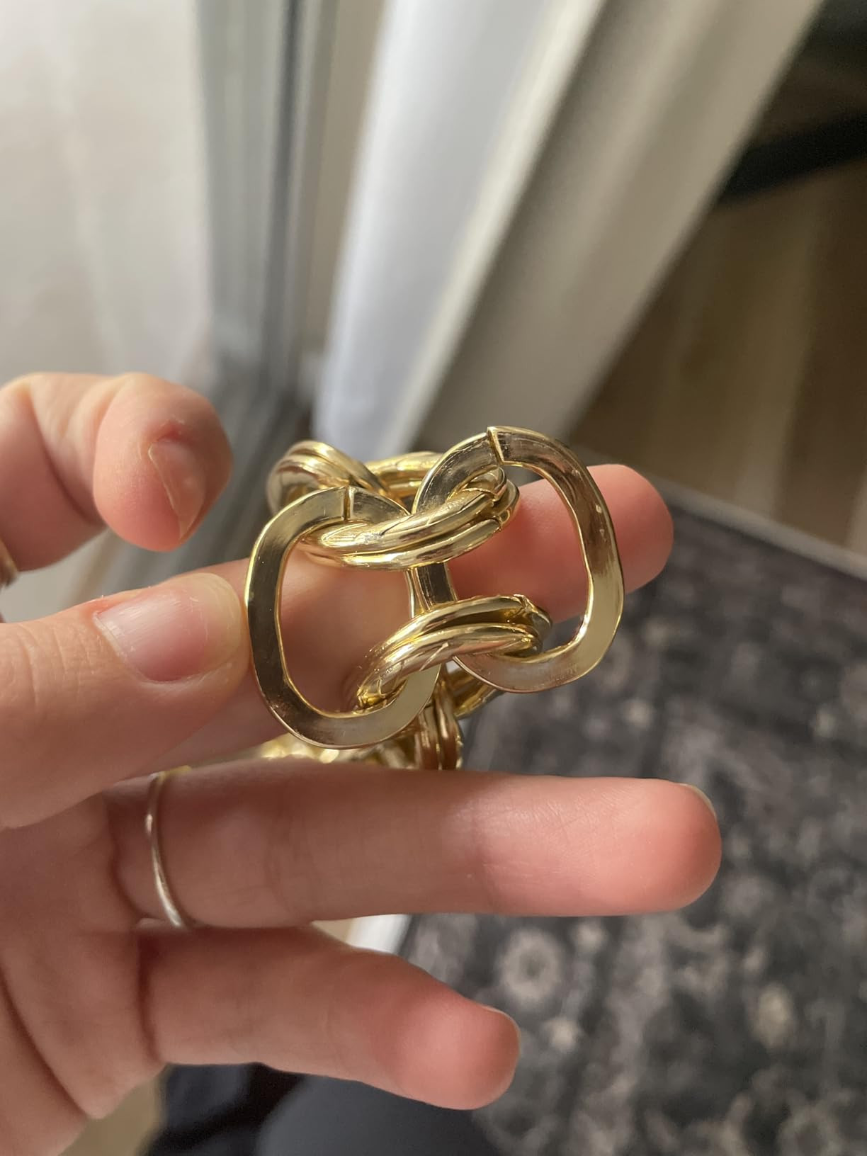 ACEDRE Chunky Choker Necklace Gold Cuban Link Chain Double O Link Necklaces Punk Hip-hop Jewelry ... | Amazon (US)