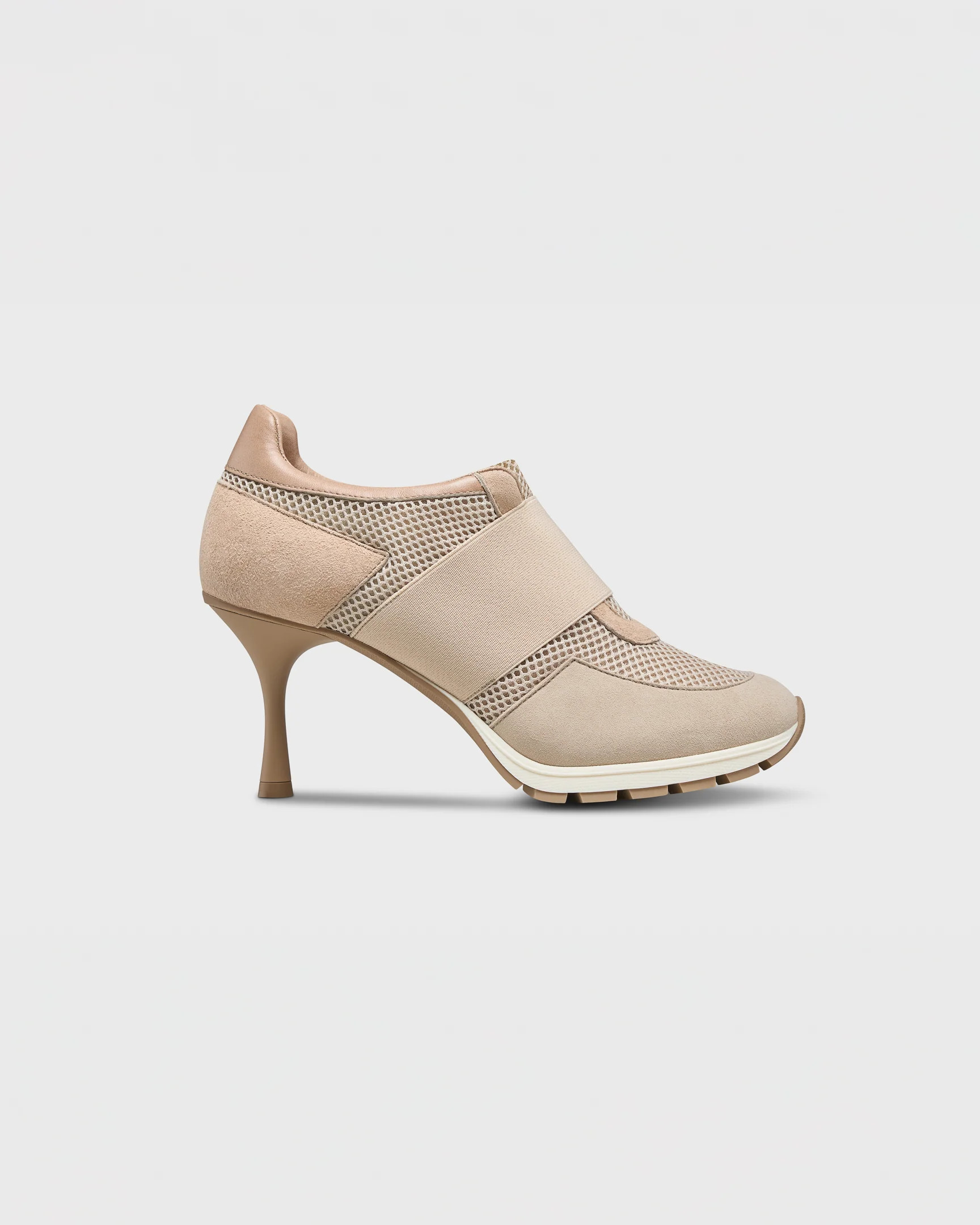Napa Leather Wide Strap Mesh Suede Shoes | Sneex | Sneex