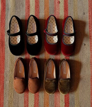 x Kristin Ellen Hockman Girls' Pippa Velvet Mary Janes (Infant) | Dillard's