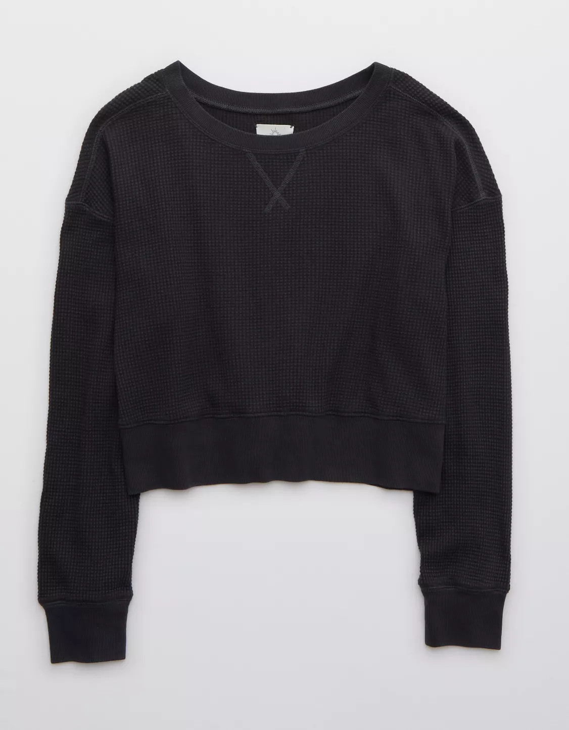 OFFLINE Wow! Waffle Long Sleeve Crewneck T-Shirt | Aerie